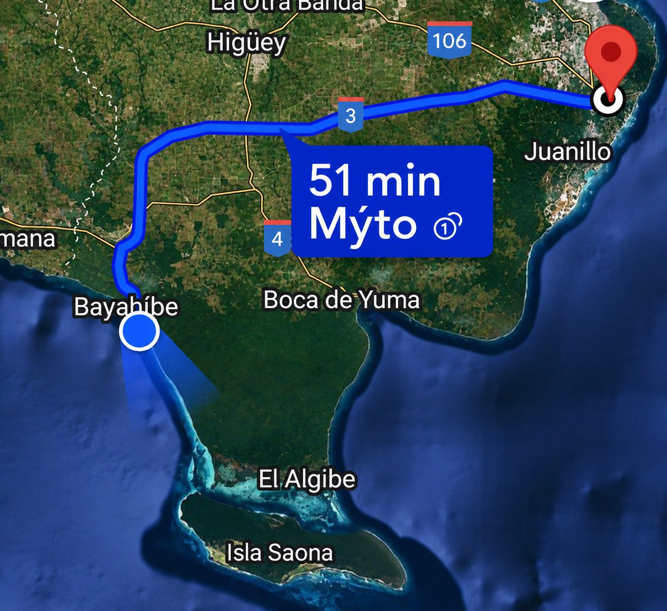 Cesta z letiště Punta Cana – 51 minut